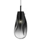 SONNEMAN Liquid 1-Light LED Satin Black Smoke Fade Glass Shade Large Pendant Light