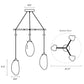 SONNEMAN Liquid 3-Light Standard LED Tri-Spreader Satin Black Poured White Glass Shade Pendant Light