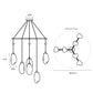 SONNEMAN Liquid 6-Light Standard LED Tri-Spreader Satin Black Clear Glass Shade Pendant Light