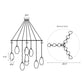 SONNEMAN Liquid 9-Light Standard LED Tri-Spreader Satin Black Clear Glass Shade Pendant Light