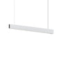 SONNEMAN Lithe 36" 2-Sided 1-Light LED Natural Anodized Aluminum Shade Linear Suspension Pendant Light