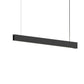 SONNEMAN Lithe 36" 2-Sided 1-Light LED Textured Black Aluminum Shade Linear Suspension Pendant Light