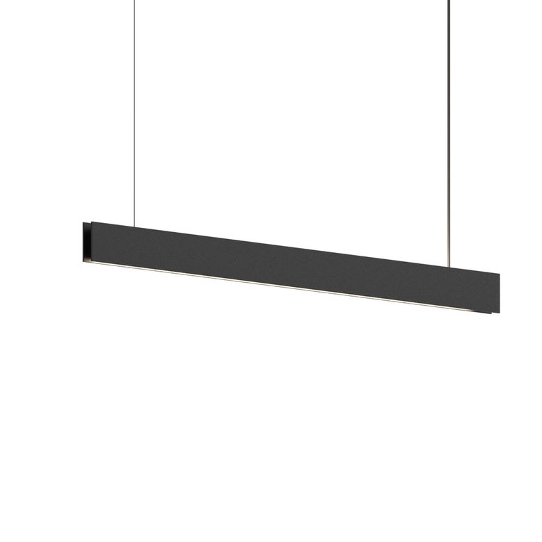 SONNEMAN Lithe 36" 2-Sided 1-Light LED Textured Black Aluminum Shade Linear Suspension Pendant Light