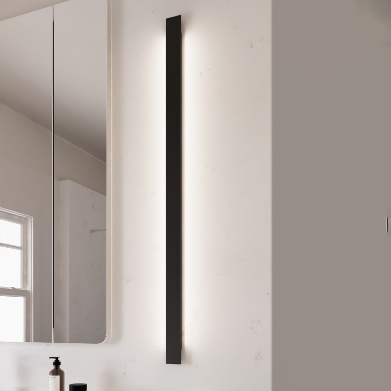 SONNEMAN Lithe 4' 2-Sided Light LED Textured Black Wall Vanity Lamp