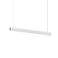 SONNEMAN Lithe 48" 2-Sided 1-Light LED Natural Anodized Aluminum Shade Linear Suspension Pendant Light