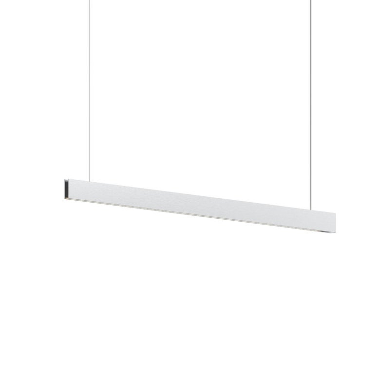 SONNEMAN Lithe 48" 2-Sided 1-Light LED Natural Anodized Aluminum Shade Linear Suspension Pendant Light