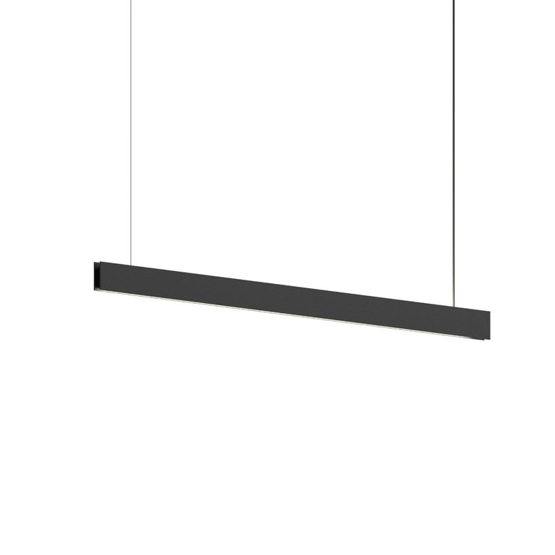 SONNEMAN Lithe 48" 2-Sided 1-Light LED Textured Black Aluminum Shade Linear Suspension Pendant Light