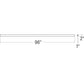SONNEMAN Lithe 8' 2-Sided Light LED Textured White Wall Vanity Lamp