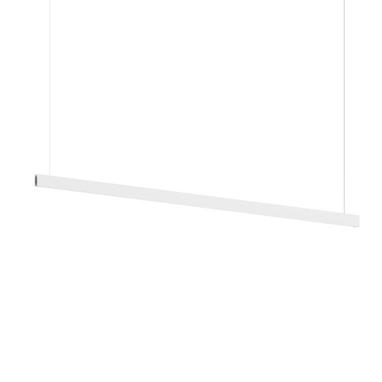 SONNEMAN Lithe 96" 2-Sided 1-Light LED Textured White Aluminum Shade Linear Suspension Pendant Light