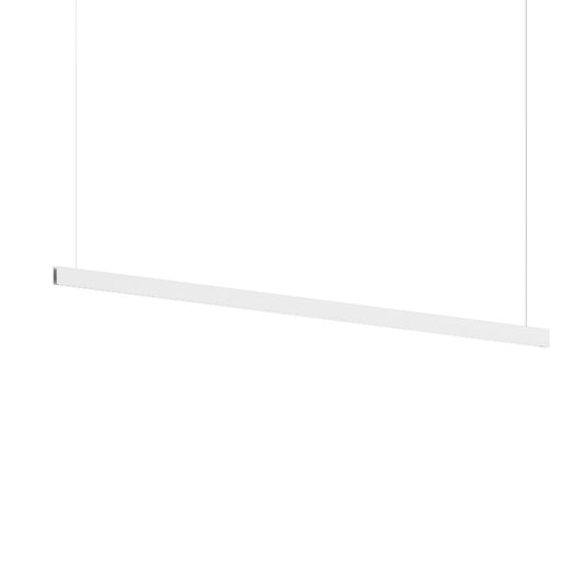 SONNEMAN Lithe 96" 2-Sided 1-Light LED Textured White Aluminum Shade Linear Suspension Pendant Light