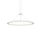 SONNEMAN Luna 36" 2-Light LED 2700K Bright Satin Aluminum White Shade Round Pendant Light