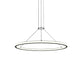 SONNEMAN Luna 36" 2-Light LED 3000K Satin Black White Shade Round Pendant Light