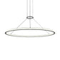 SONNEMAN Luna 48" 2-Light LED 2700K Satin Black White Shade Round Pendant Light