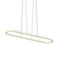 SONNEMAN Luna 48" 2-Light LED 3500K Brass White Silicone Shade Racetrack Pendant Light