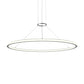 SONNEMAN Luna 48" 2-Light LED 3500K Bright Satin Aluminum White Shade Round Pendant Light