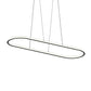 SONNEMAN Luna 60" 2-Light LED 3000K Satin Black White Silicone Shade Racetrack Pendant Light