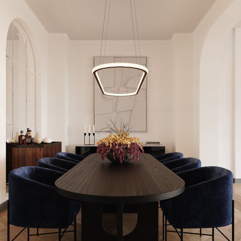 SONNEMAN Luna 60" 2-Light LED 3500K Brass White Silicone Shade Racetrack Pendant Light