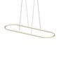 SONNEMAN Luna 60" 2-Light LED 3500K Brass White Silicone Shade Racetrack Pendant Light