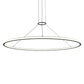 SONNEMAN Luna 60" 2-Light LED 3500K Satin Black White Shade Round Pendant Light