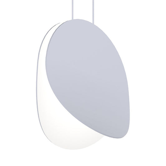 SONNEMAN Malibu Discs 10" 1-Light LED Dove Gray Pendant Light With 20' Cord Length
