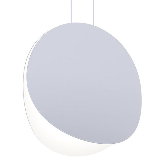 SONNEMAN Malibu Discs 18" 1-Light LED Dove Gray Pendant Light With 6' Cord Length