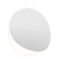 SONNEMAN Malibu Discs 18" 1-Light LED Satin White Pendant Light With 20' Cord Length