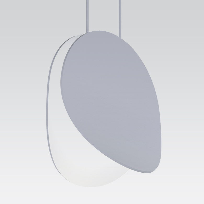 SONNEMAN Malibu Discs 8" 1-Light LED Dove Gray Pendant Light With 20' Cord Length