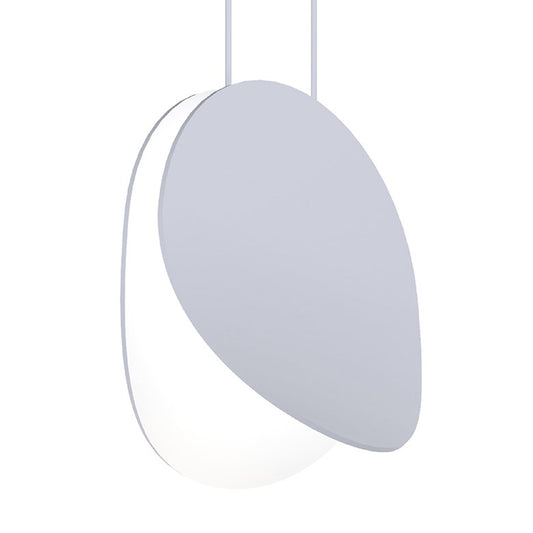SONNEMAN Malibu Discs 8" 1-Light LED Dove Gray Pendant Light With 20' Cord Length