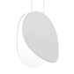SONNEMAN Malibu Discs 8" 1-Light LED Satin White Pendant Light With 20' Cord Length