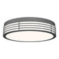 SONNEMAN Marue 14" 1-Light LED Round Textured Gray Optical Acrylic Shade Surface Flush Mount Lighting