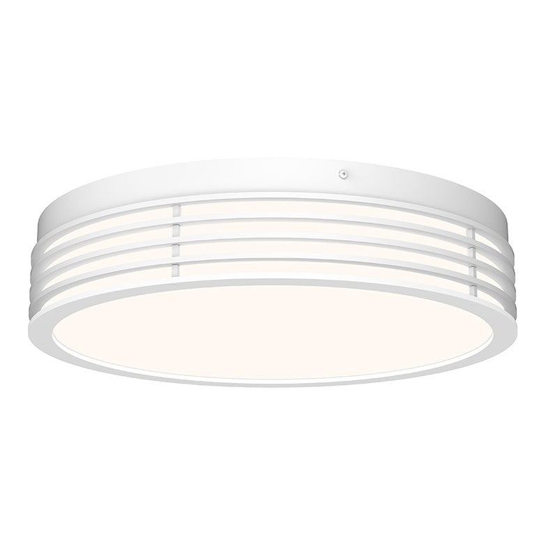 SONNEMAN Marue 14" 1-Light LED Round Textured White Optical Acrylic Shade Surface Flush Mount Lighting