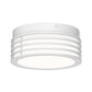SONNEMAN Marue 7" 1-Light LED Round Textured White Optical Acrylic Shade Surface Flush Mount Lighting