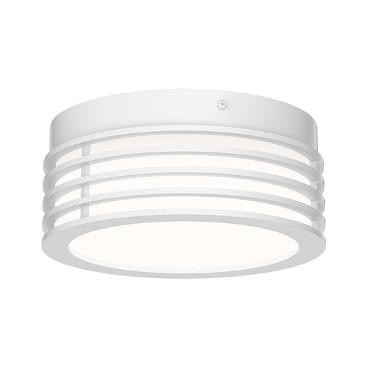 SONNEMAN Marue 7" 1-Light LED Round Textured White Optical Acrylic Shade Surface Flush Mount Lighting