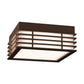 SONNEMAN Marue 7" 1-Light LED Square Textured Bronze Optical Acrylic Shade Surface Flush Mount Lighting