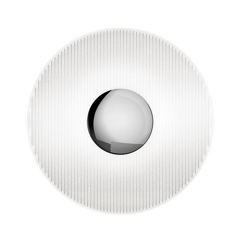 SONNEMAN Meclisse 1-Light LED Polished Chrome Etched Glass Shade Wall Sconce
