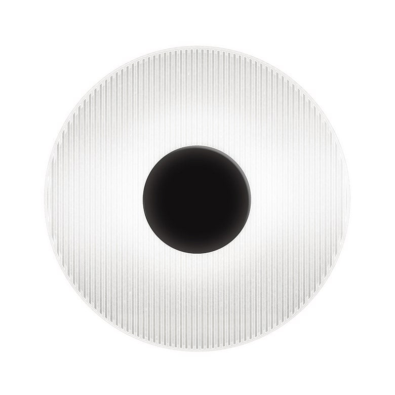 SONNEMAN Meclisse 1-Light LED Satin Black Etched Glass Shade Wall Sconce