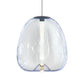 SONNEMAN Mela 1-Light LED Satin Black Glass With Frosted Acrylic Shade Large Pendant Light