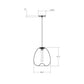 SONNEMAN Mela 1-Light LED Satin Black Glass With Frosted Acrylic Shade Medium Pendant Light