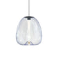 SONNEMAN Mela 1-Light LED Satin Black Glass With Frosted Acrylic Shade Medium Pendant Light