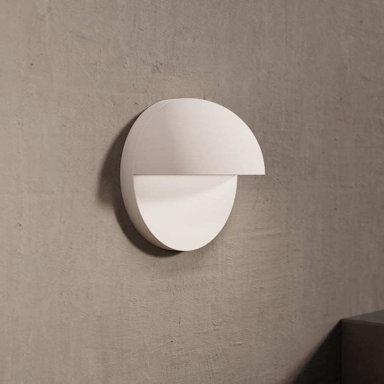 SONNEMAN Mezza Cupola 5" 1-Light LED Textured White Aluminum Shade Wall Sconce
