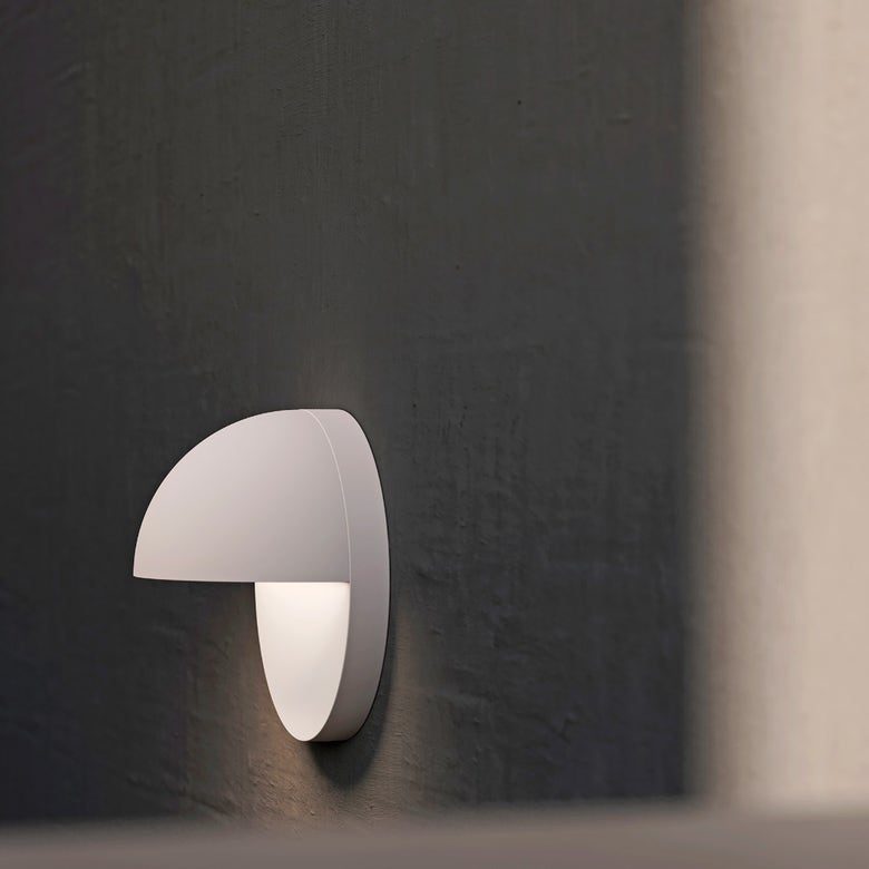 SONNEMAN Mezza Cupola 5" 1-Light LED Textured White Aluminum Shade Wall Sconce