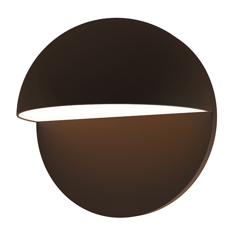 SONNEMAN Mezza Cupola 8" 1-Light LED Textured Bronze Aluminum Shade Wall Sconce