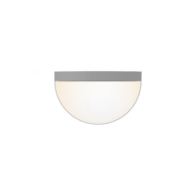 SONNEMAN Mezza Vetro 5" 1-Light LED Textured Gray White Glass Shade Wall Sconce