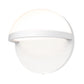 SONNEMAN Mezza Vetro 5" 1-Light LED Textured White Glass Shade Wall Sconce