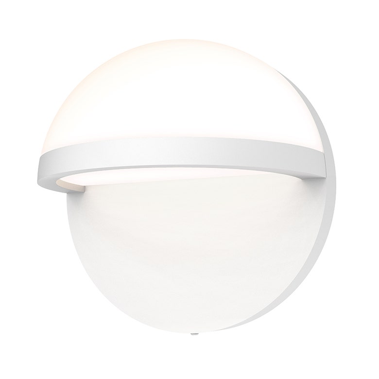 SONNEMAN Mezza Vetro 5" 1-Light LED Textured White Glass Shade Wall Sconce