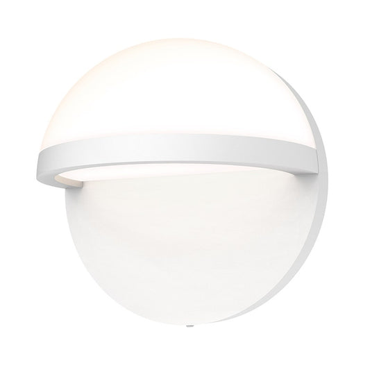 SONNEMAN Mezza Vetro 5" 1-Light LED Textured White Glass Shade Wall Sconce