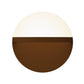SONNEMAN Mezza Vetro 8" 1-Light LED Textured Bronze White Glass Shade Wall Sconce