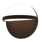 SONNEMAN Mezza Vetro 8" 1-Light LED Textured Bronze White Glass Shade Wall Sconce