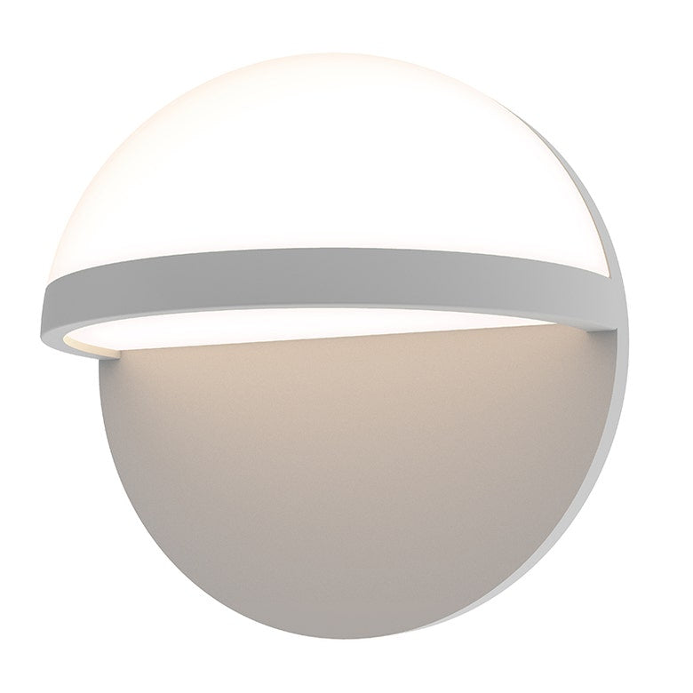 SONNEMAN Mezza Vetro 8" 1-Light LED Textured Gray White Glass Shade Wall Sconce