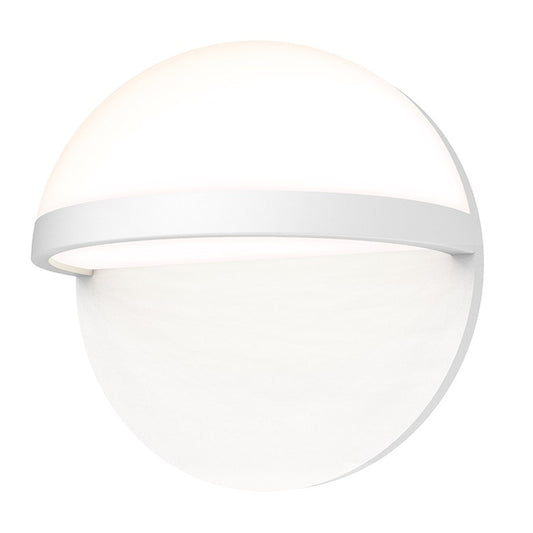 SONNEMAN Mezza Vetro 8" 1-Light LED Textured White Glass Shade Wall Sconce